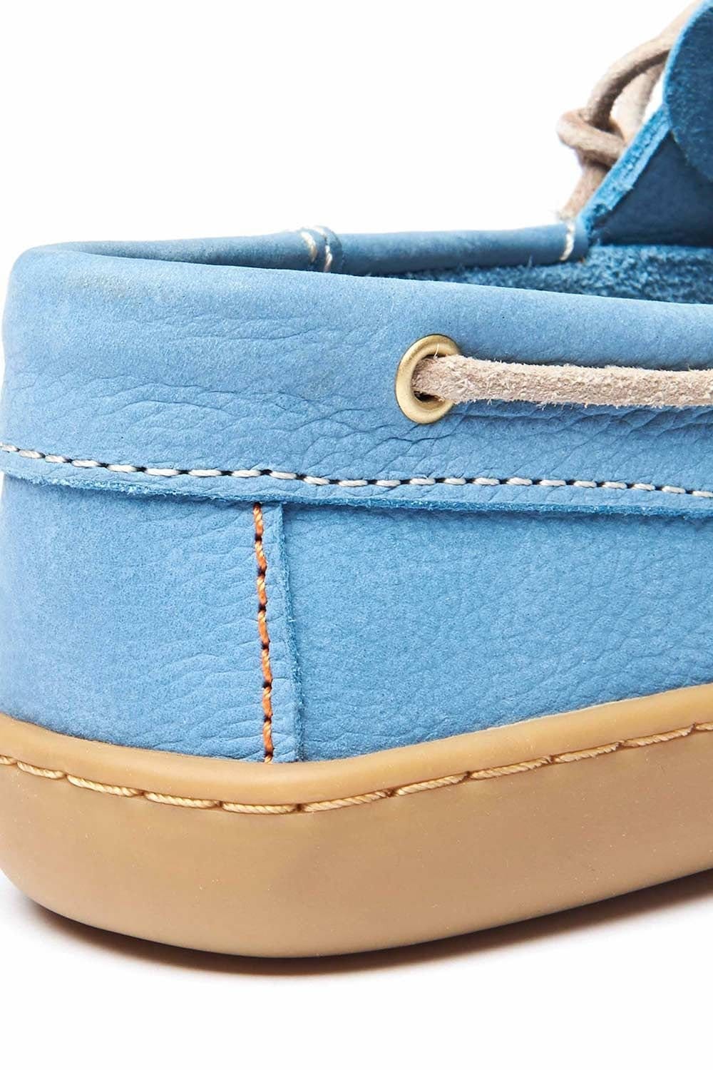 Moshulu Moshulu Women's 'Fowey' Nubuck Boat Shoes in Light Blue - 4