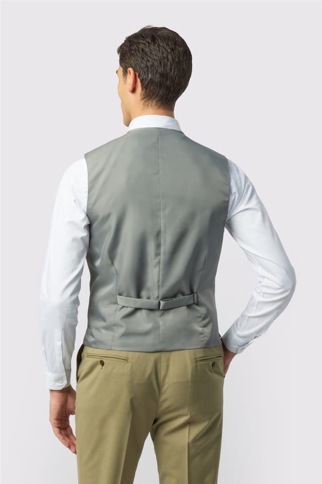 Ted Baker Ted Baker Men's Single Breasted Five Button Slim Fit Waistcoat in Stone - 2