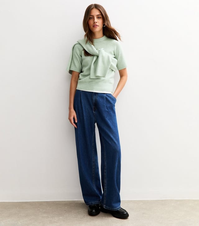 New Look Women's Mint Green Short Sleeve Midweight Knit T-Shirt New Look - 2