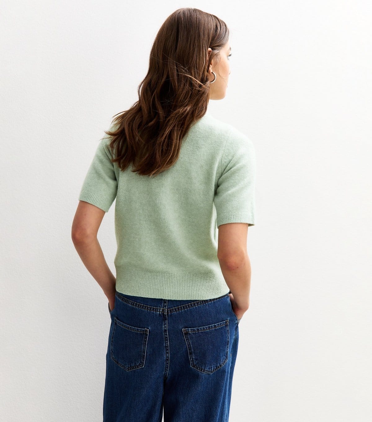 New Look Women's Mint Green Short Sleeve Midweight Knit T-Shirt New Look - 4