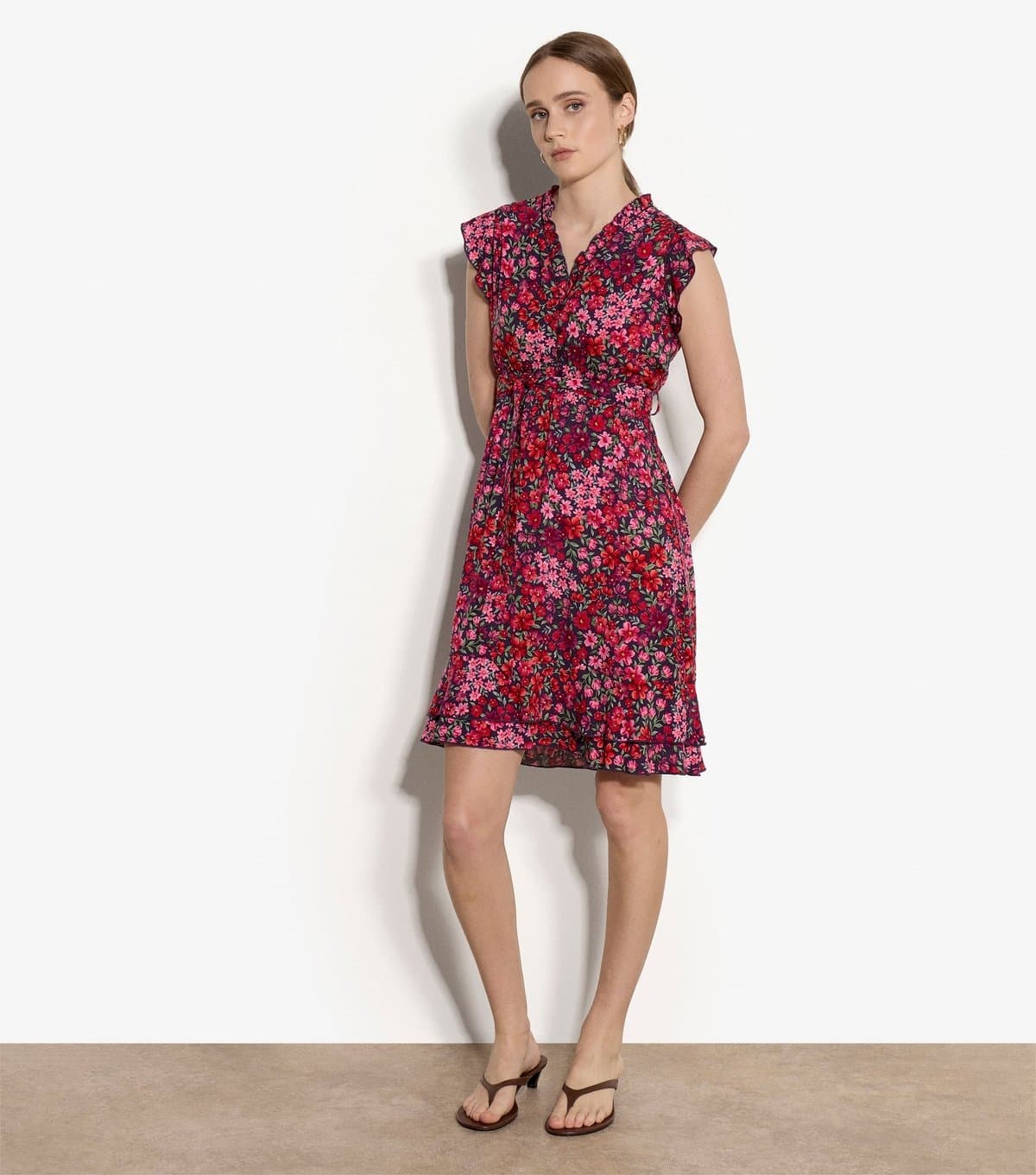 Apricot Women's Purple Floral Patchwork Mini Dress Apricot New Look
