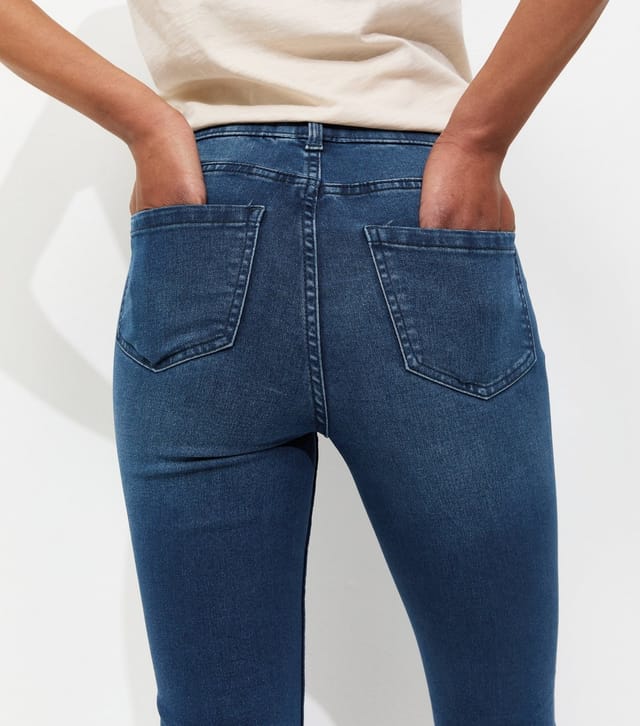 New Look Women's Dark Blue Pull On Bootcut Jeggings New Look - 3