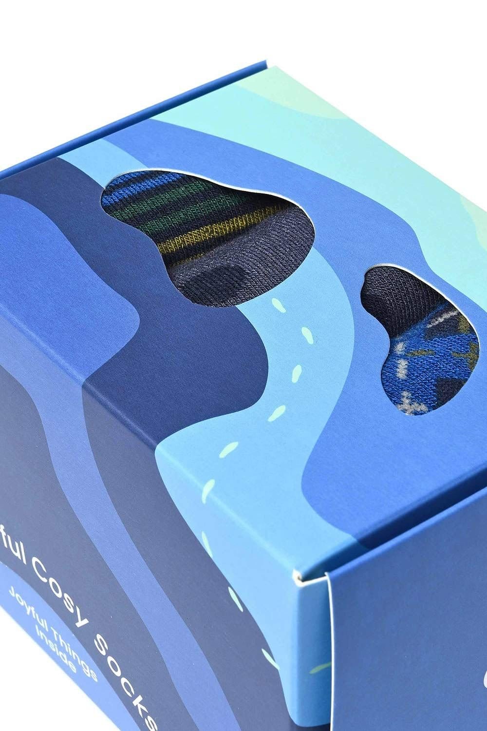 Moshulu Moshulu Men's 'Northam Sock Box' Sock Gift Box in Blue - 4
