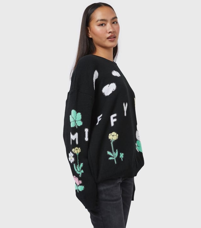Skinnydip Women's Skinny Dip Black Miffy Knit Jumper Skinnydip New Look - 2