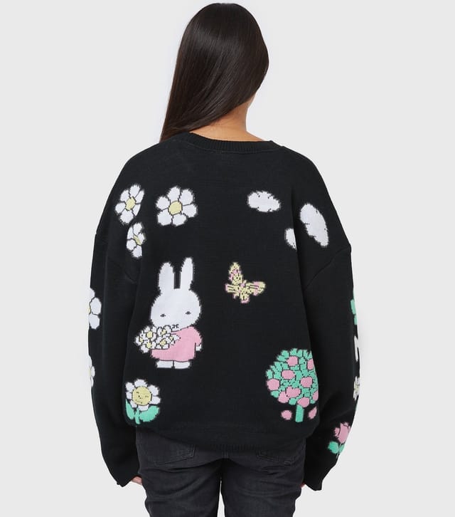 Skinnydip Women's Skinny Dip Black Miffy Knit Jumper Skinnydip New Look - 3