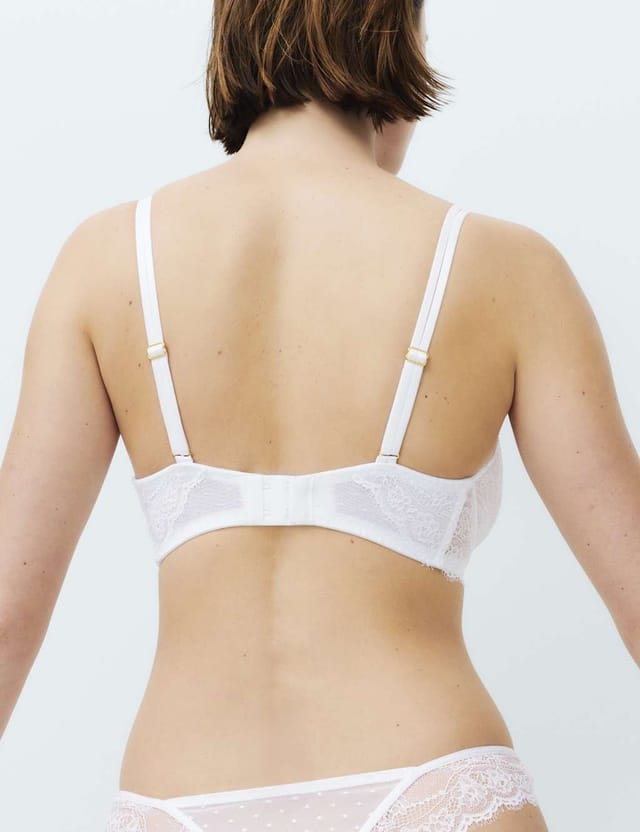 Marks & Spencer M&S Ida Lace Wired Plunge Bra (F-H) White - 3