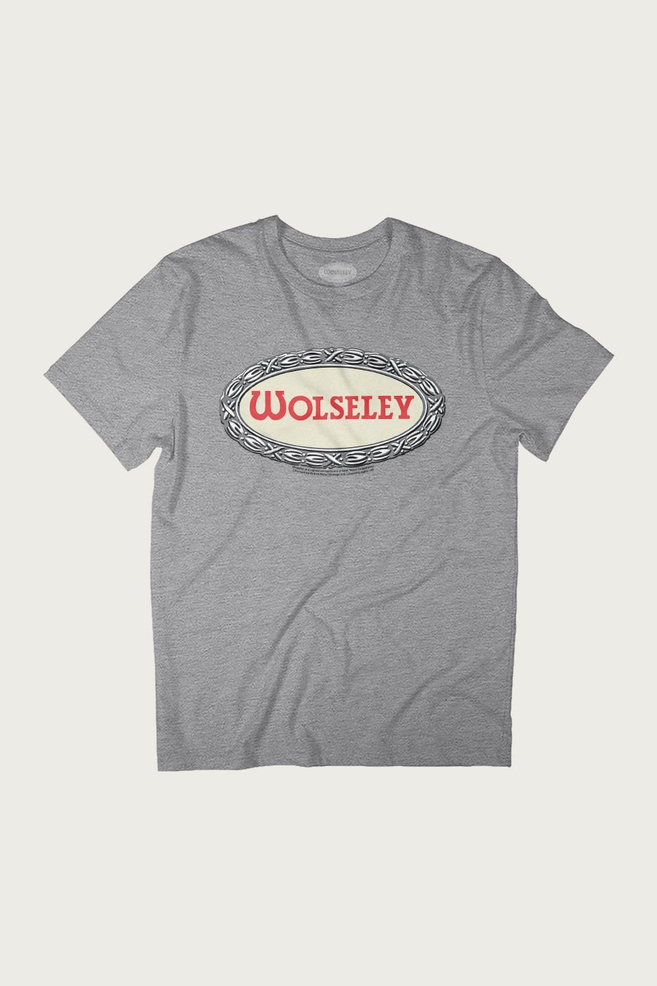 Wolseley Wolseley Men's Motors Retro Badge Logo British Motor Heritage T-Shirt in Mid Grey - 2