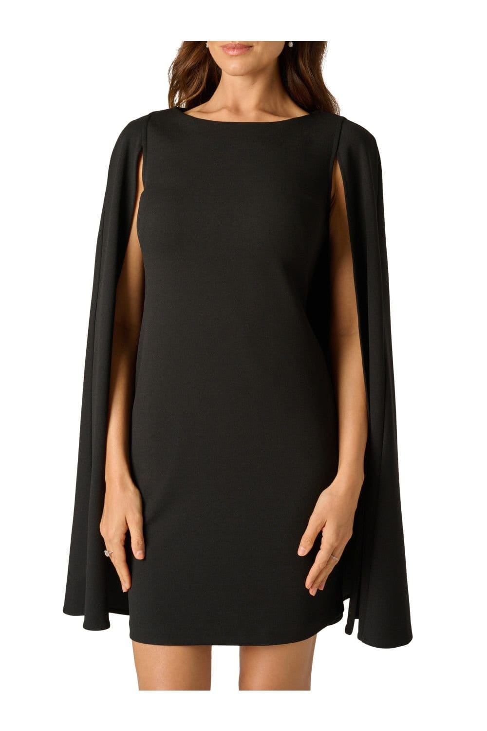Adrianna Papell Adrianna Papell Women's Structured Cape Sheath in Black - 4