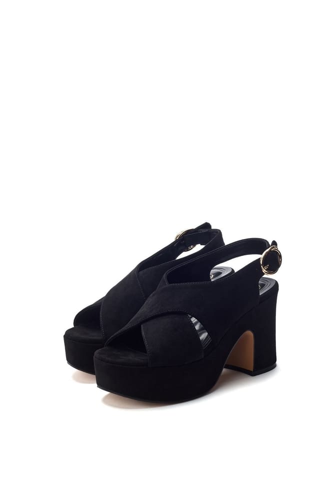 Moda In Pelle Moda In Pelle Women's 'Nakara' Alcantara New Sandals in Black - 2