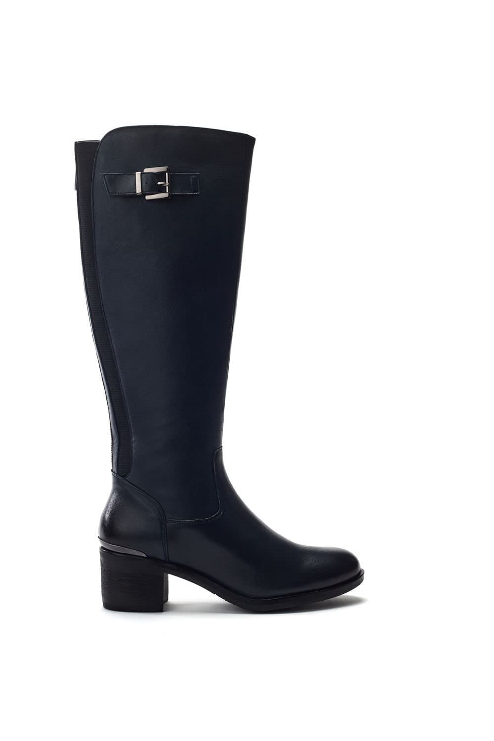 Moda In Pelle Moda In Pelle Navy Leather Heeled Boots