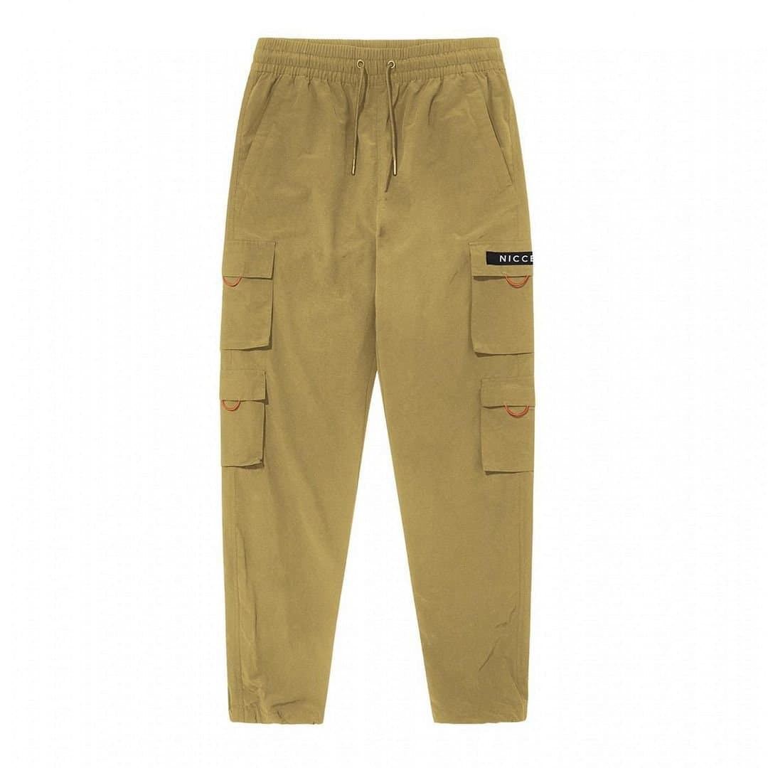 Nicce Nicce Men's Stretch Waist Regular Fit Light BrownCargo Pants in Brown