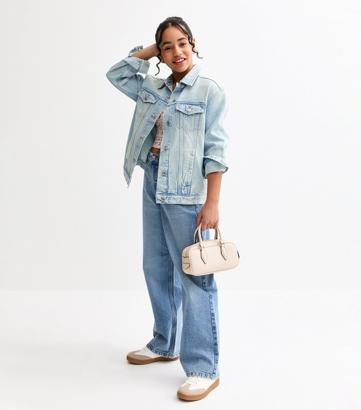 New Look Girls' Blue Oversized Denim Jacket New Look - 3