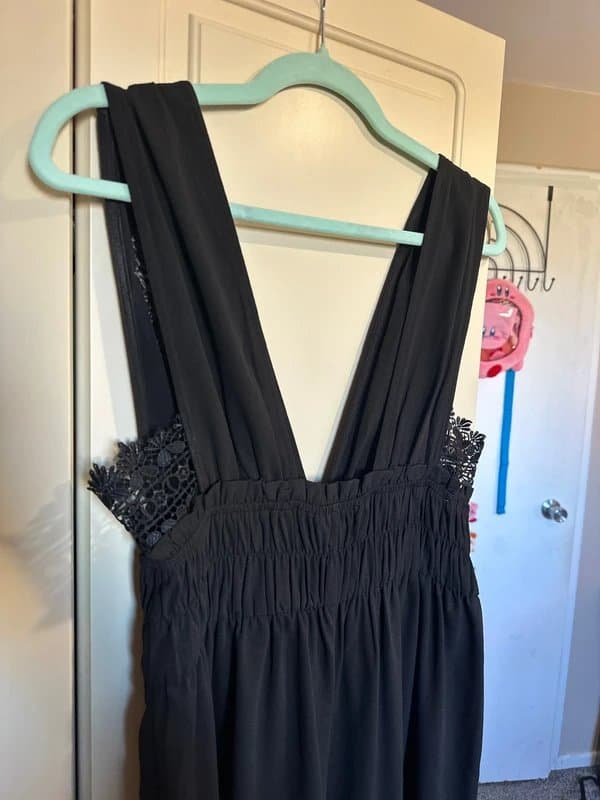 ASOS Black embroidered floral jumpsuit, ASOS 12