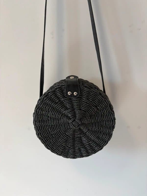Topshop Topshop woven rattan bag round straw crossbody basket bag holiday summer boho