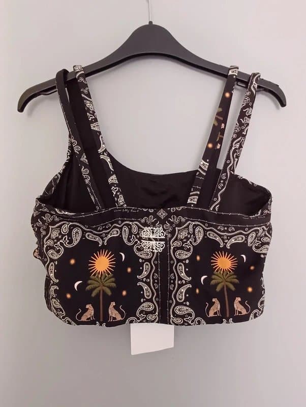 Never Fully Dressed Never Fully Dressed Running Wild Asymmetric Sports Bra - size 16