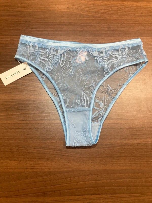 boa boa Boa BoaBlue Lace Mesh Briefs Knickers xs BNWT