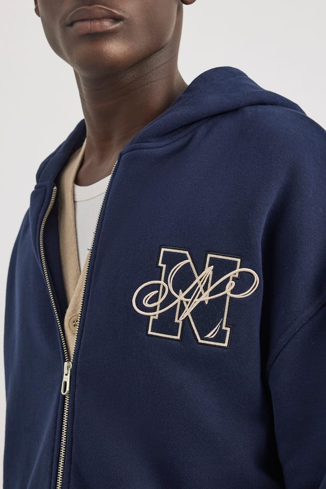 Nautica Nautica Men's Strat FZ Hoodie in Dark Navy - 3