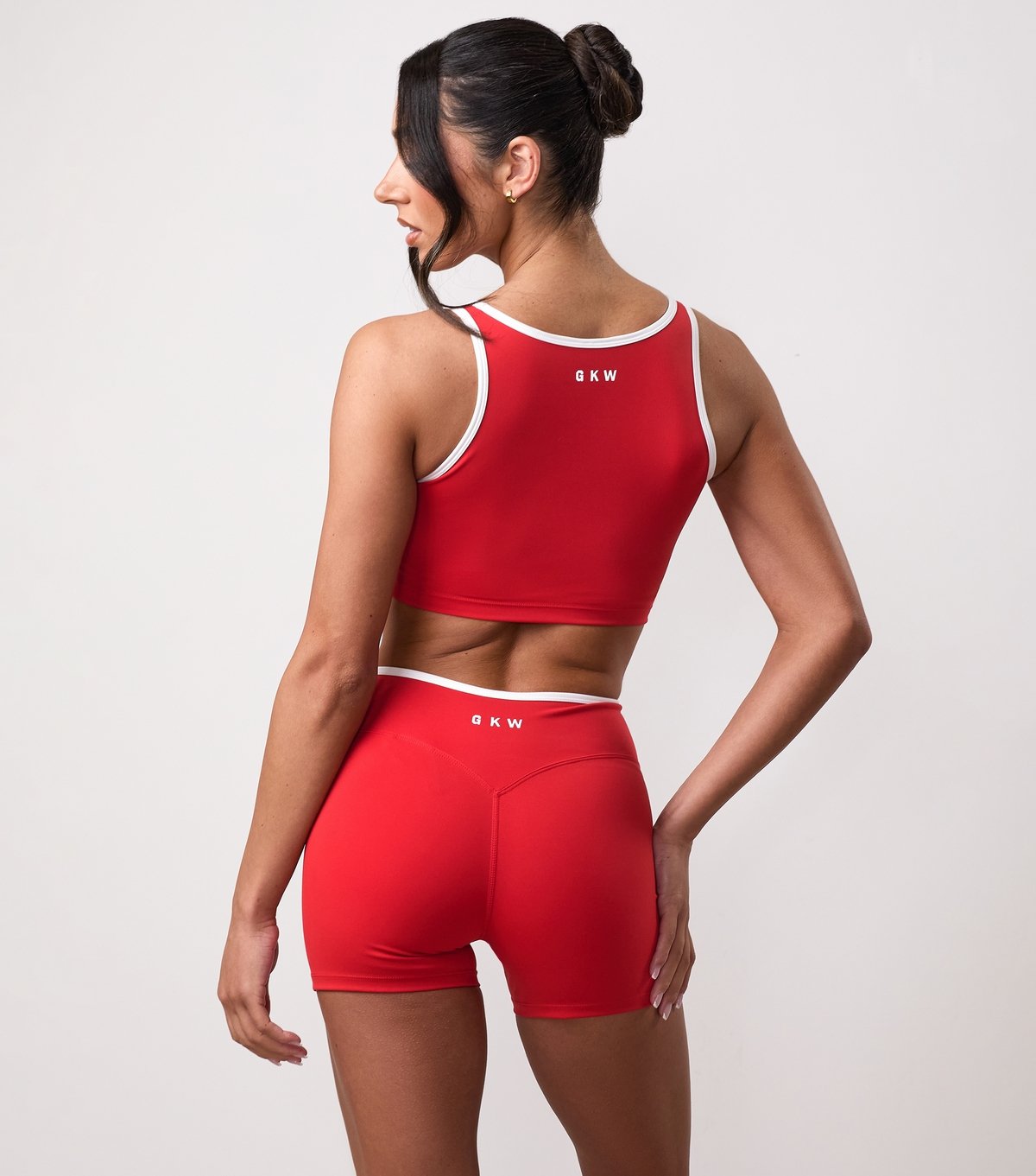 Gym King Women's Red Contrast Trim Tank Top Gym King New Look - 3