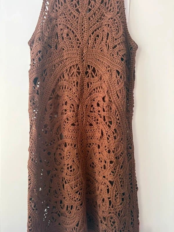Topshop Topshop Brown Crochet Dress - size M - BNWT