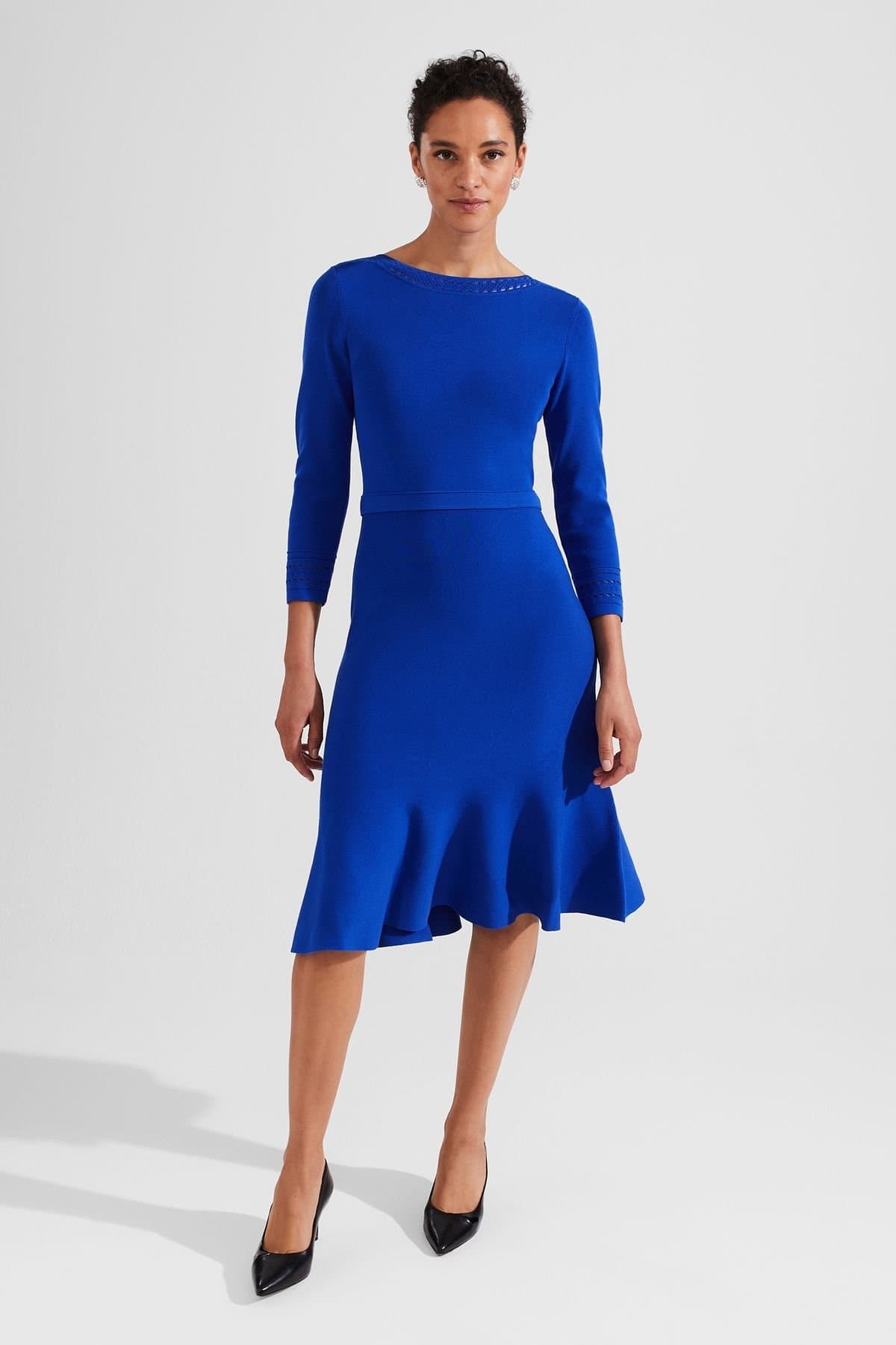 Hobbs London Hobbs London Women's Quinn Knitted Dress in Cobalt