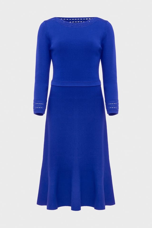 Hobbs London Hobbs London Women's Quinn Knitted Dress in Cobalt - 2