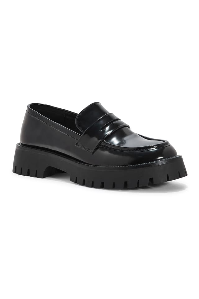 Truffle Collection Truffle Collection Women's Loafers Casual Polyurethane Slip On Round Toe Shoes in Black - 3
