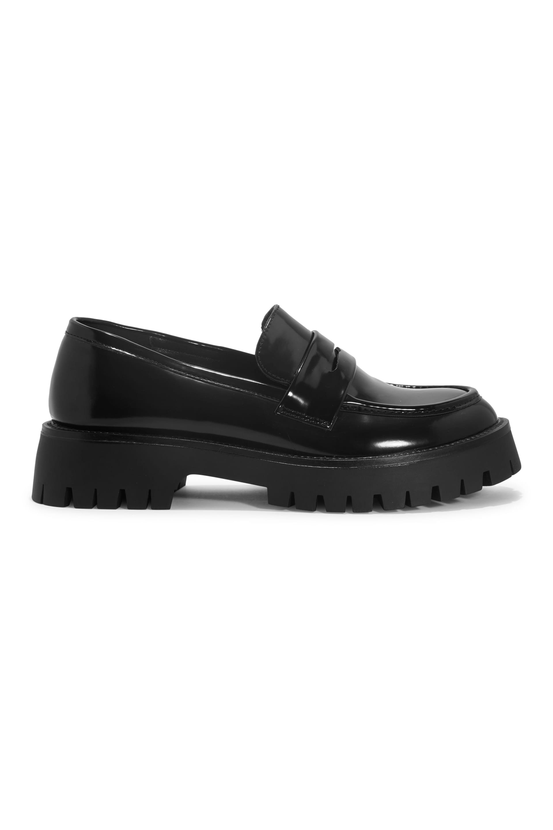 Truffle Collection Truffle Collection Women's Loafers Casual Polyurethane Slip On Round Toe Shoes in Black - 4