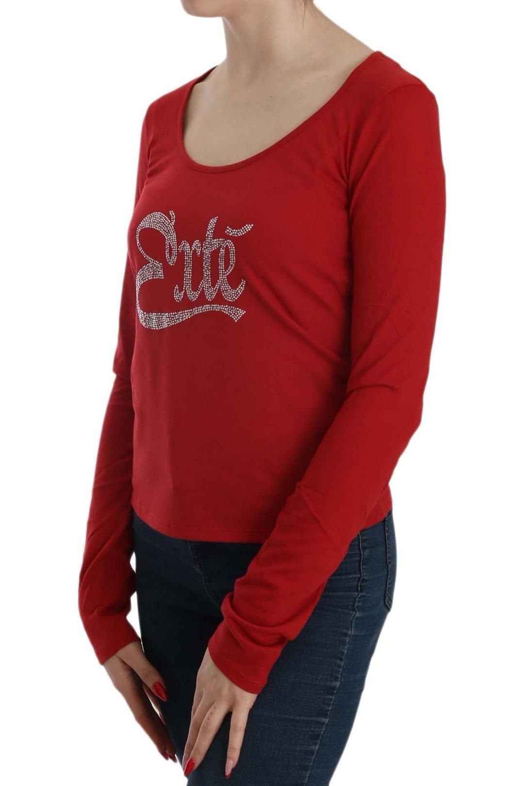 Exte Exte Women's Red Crystal Embellished Long Sleeve Blouse - 3