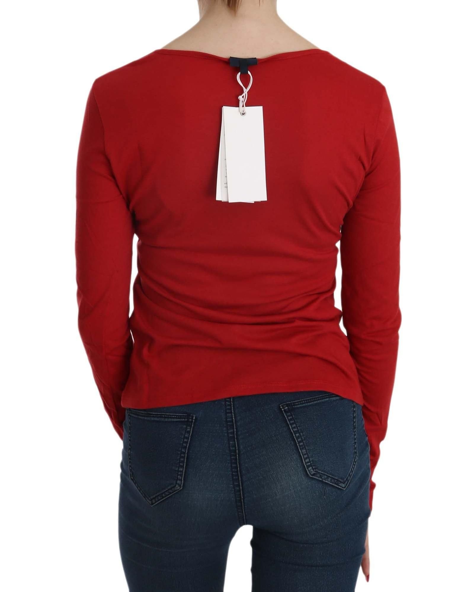 Exte Exte Women's Red Crystal Embellished Long Sleeve Blouse - 4