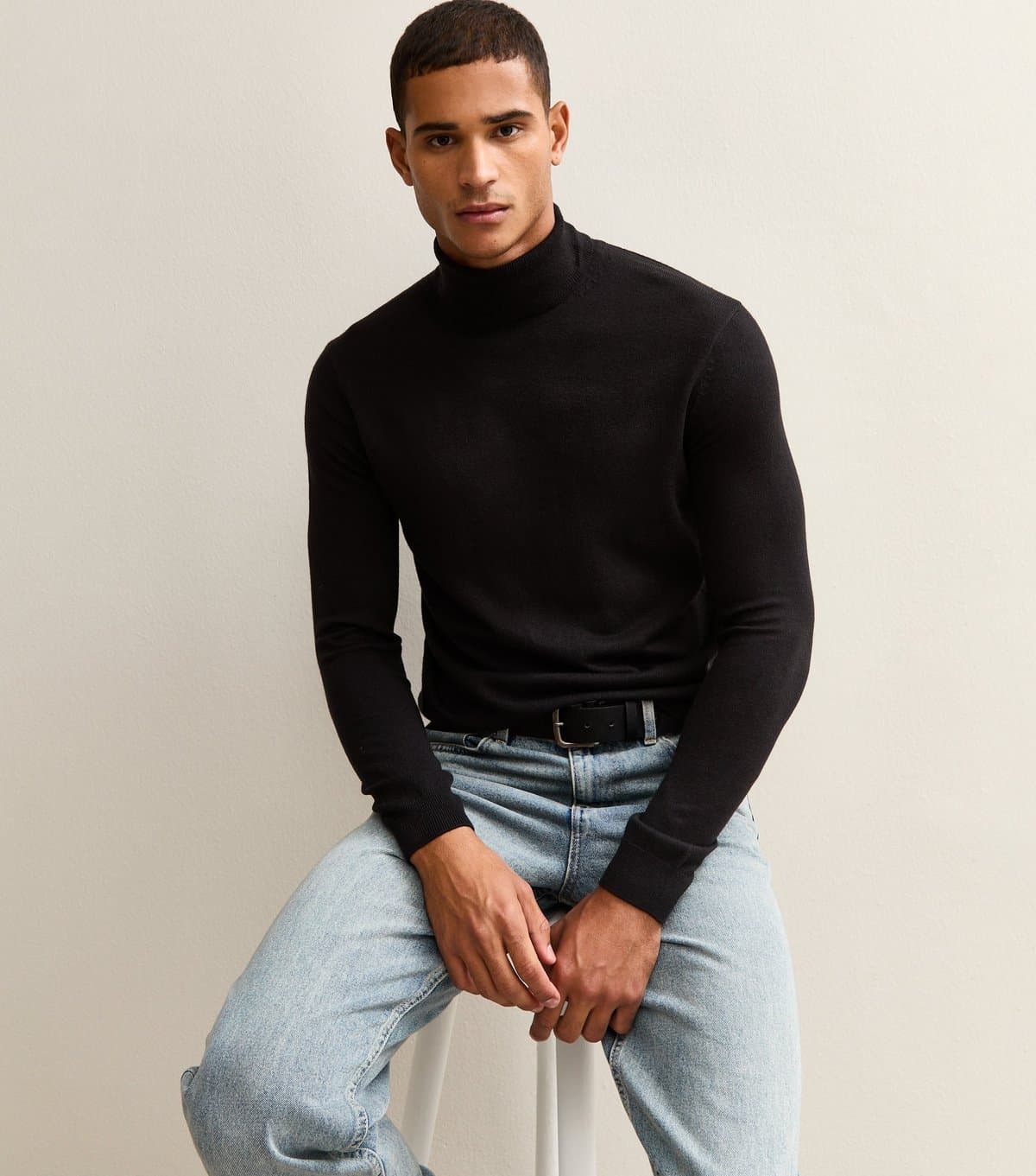 New Look New Look Black Knit Roll Neck Jumper