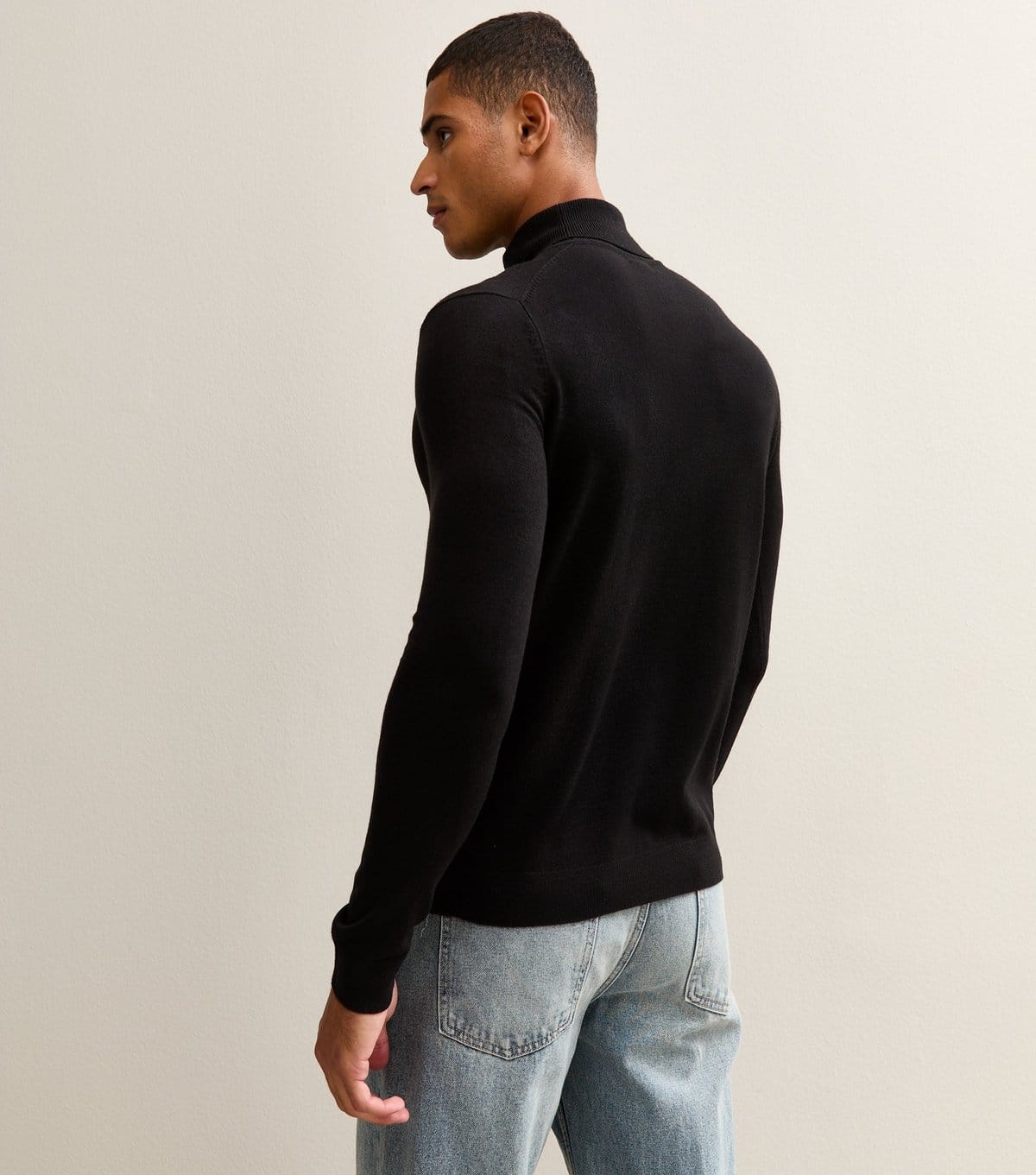New Look Men's Black Slim Long Sleeve Roll Neck Jumper New Look - 4