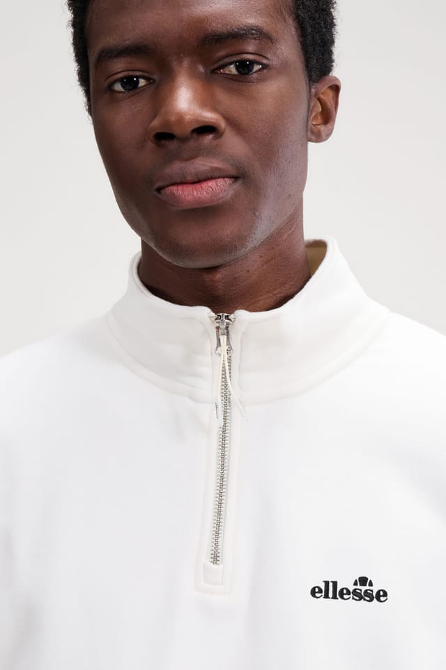 Ellesse Ellesse Men's Arivalo 1/4 Zip Top in Off-White - 3
