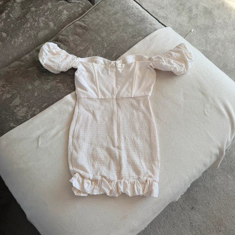 Oh Polly Oh polly cream mini dress size 8