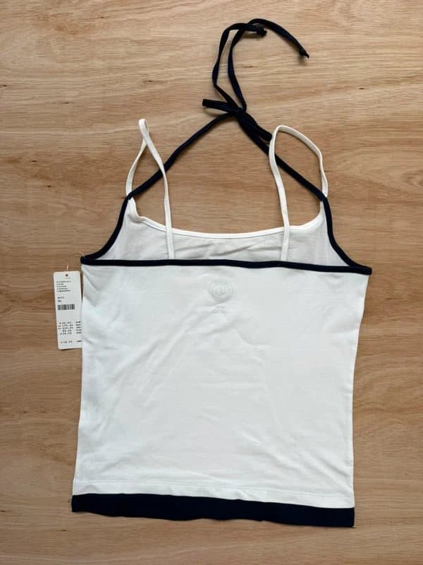 Urban Outfitters Urban Outfitters XL UK 14  Double Layer Cami Vest Navy White