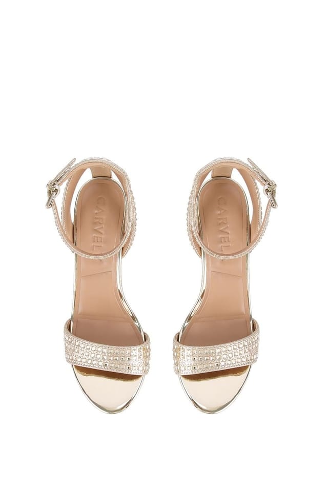 Carvela Carvela Women's 'Kianni' Fabric Sandals in Gold - 2