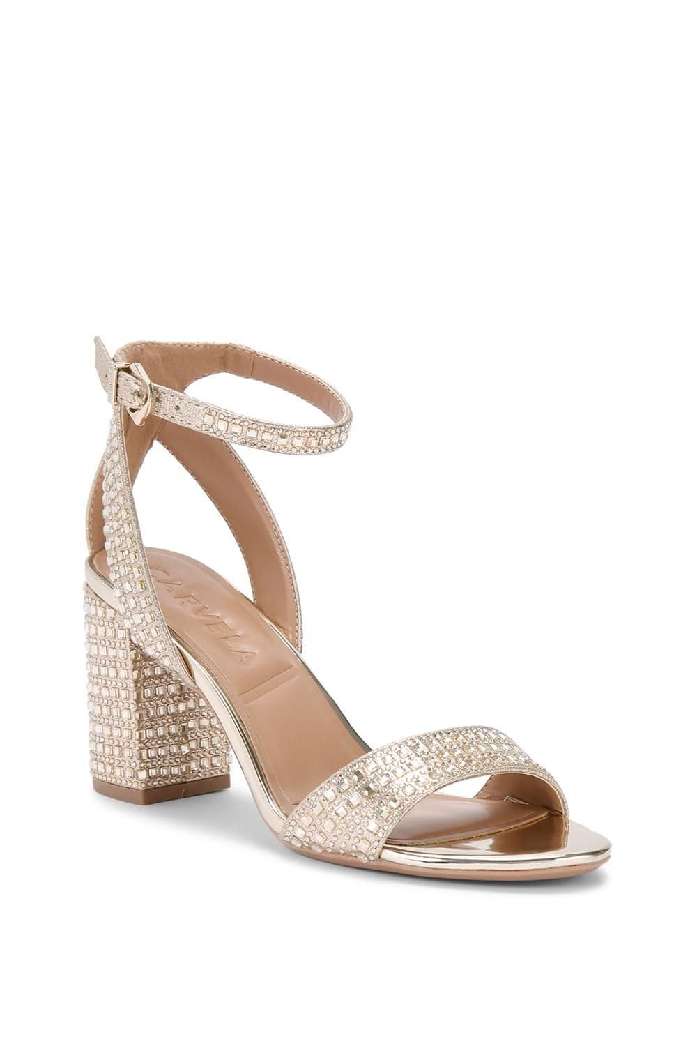 Carvela Carvela Women's 'Kianni' Fabric Sandals in Gold - 4
