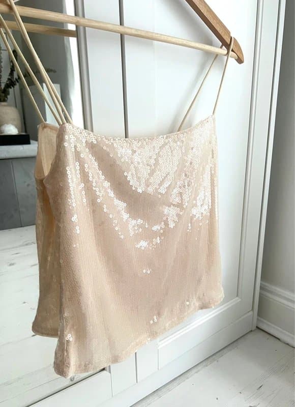 ASOS ASOS ( Missguided ) Pink beige sequin summer cami top