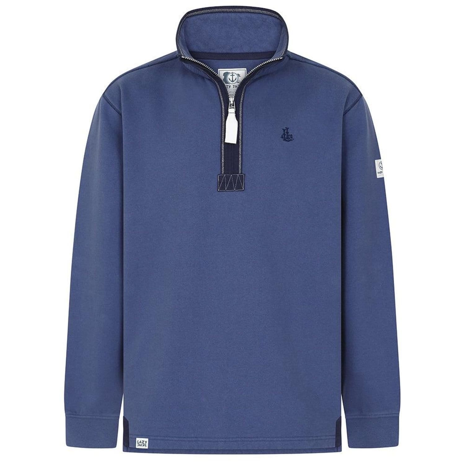 Lazy Jacks Women's Mid Blue Quarter Zip Sweatshirt