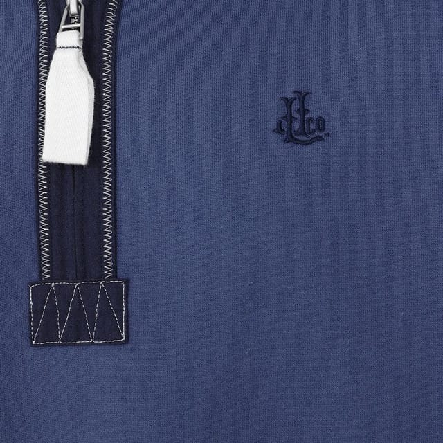 Lazy Jacks Lazy Jacks Women's Quarter Zip Sweatshirt in Mid Blue - 2
