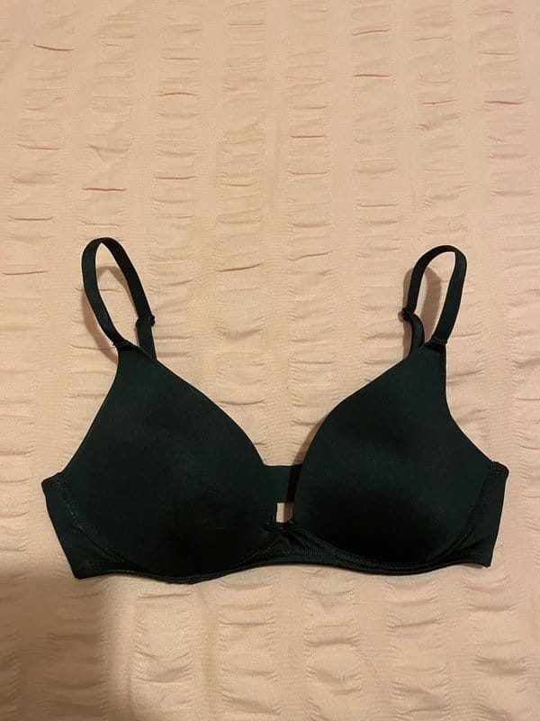 F&F Black Ruched Balconette Bra 32B