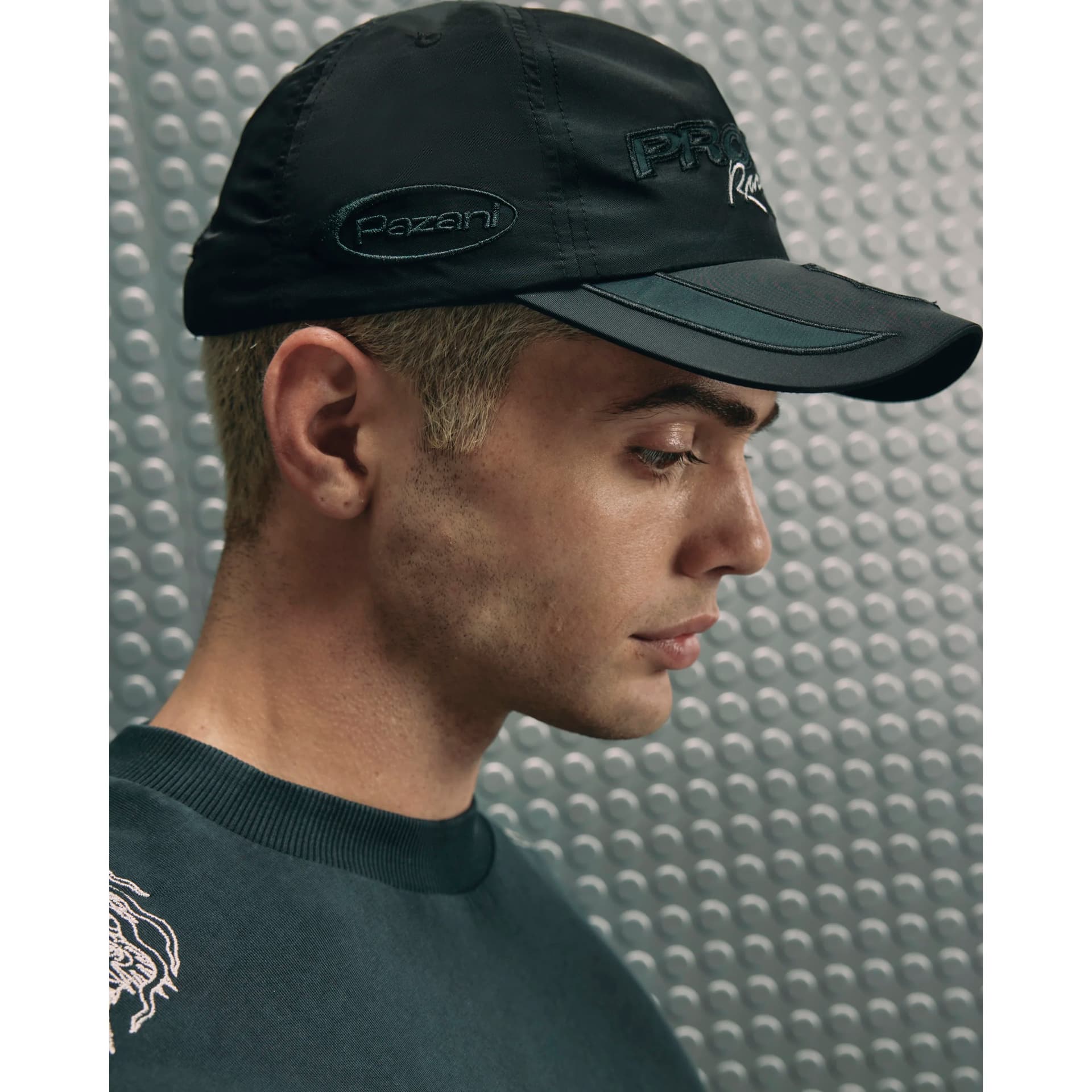 River Island Mens River Island Black Prolific Racing Cap