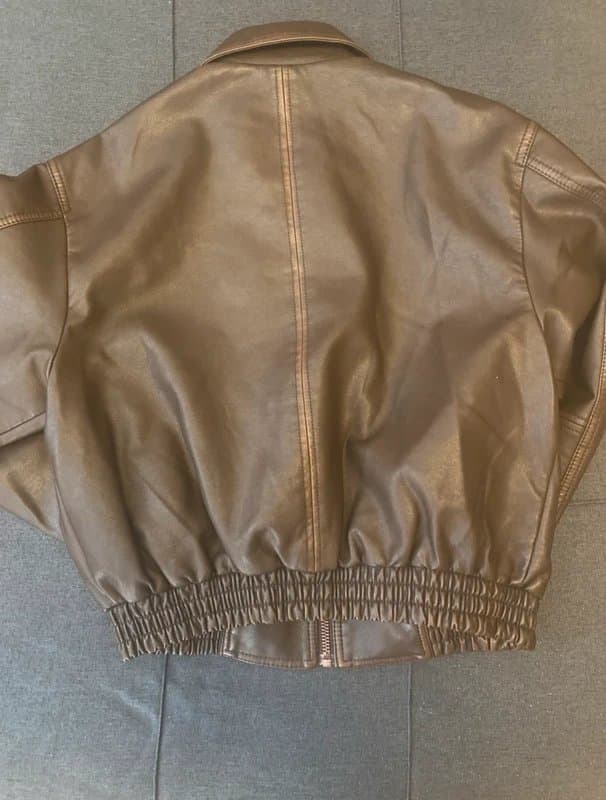 Bershka Bershka brown faux leather jacket