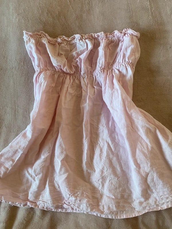 Boohoo Pink Lace Frill Mesh Babydoll Mini Dress