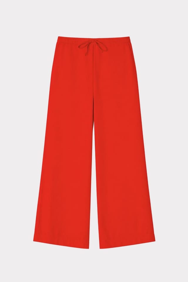 Kettlewell Kettlewell Women's Soft Tailored Wide Leg Trousers in Scarlet - 2