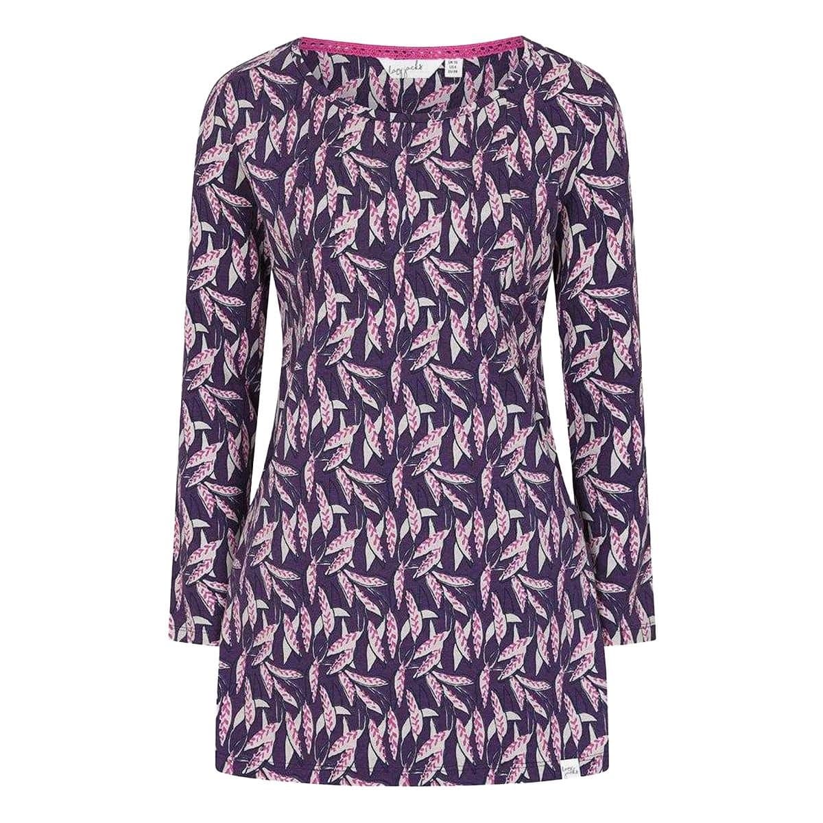 Lazy Jacks Lazy Jacks Women's Barley Tunic Top in Purple