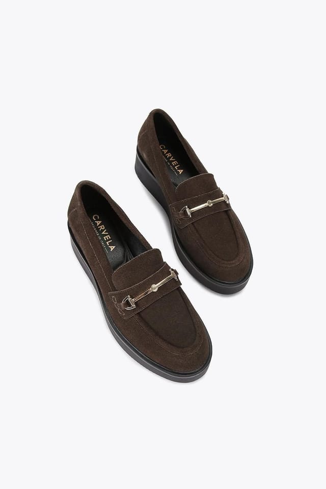Carvela Carvela Women's 'Vista Loafer' Suede Flats in Brown - 2
