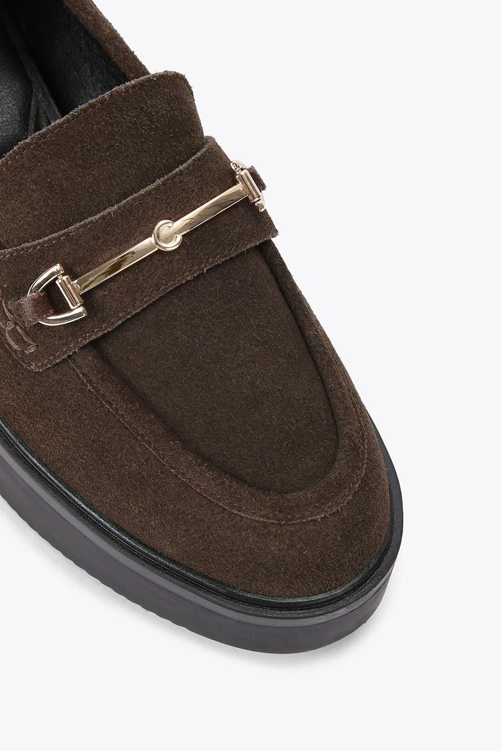 Carvela Carvela Women's 'Vista Loafer' Suede Flats in Brown - 4