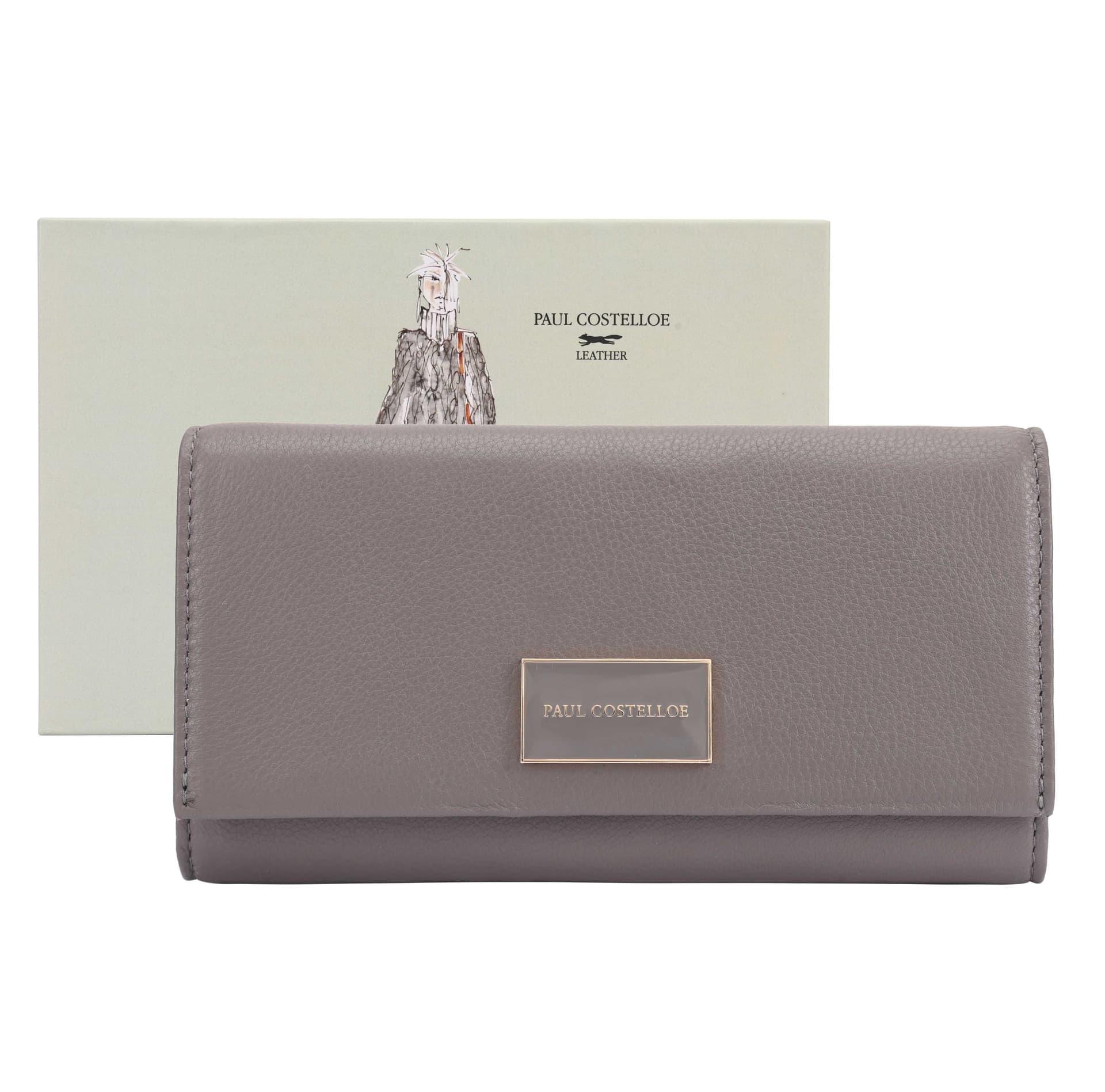 Paul Costelloe Paul Costelloe Women's Ellen Leather Purse in Grey
