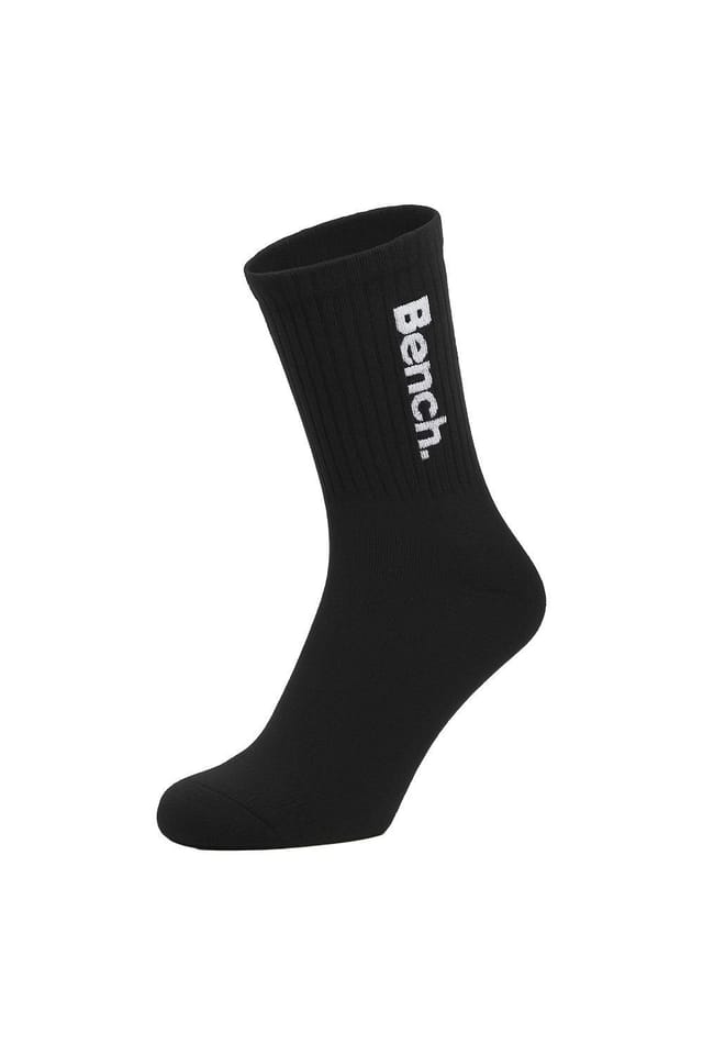 Bench Bench Men's 5 Pairs Crew Cotton Socks - Sport Breathable Comfort Socks in Black - 2