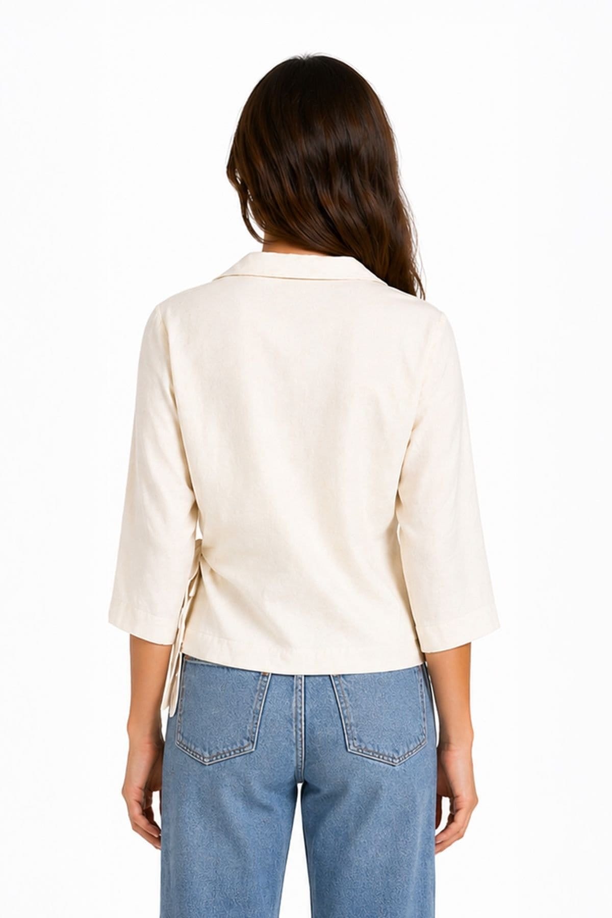 Kettlewell Kettlewell Women's Mayfair Wrap Shirt in Cream - 4